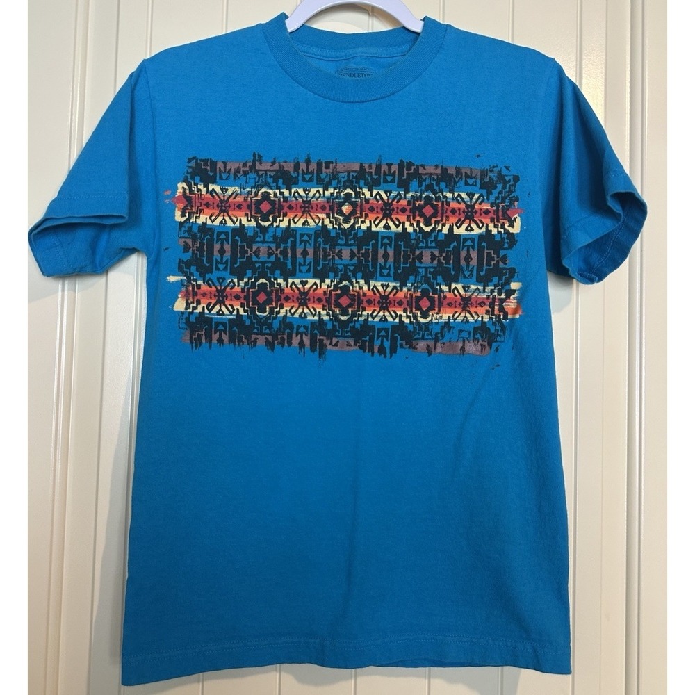 Pendleton Southwestern T-Shirt 100 Cotton Graphic Tee sz XS artsy Native Western